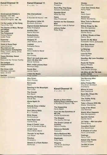 Lufthansa - Unterhaltungsprogramm In flight entertainment - Faltblatt 1977