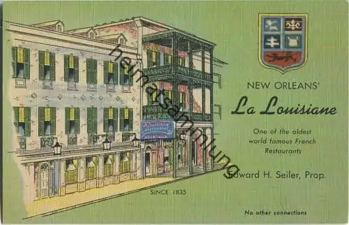 New Orleans - La Louisiane Restaurant - operator Edward H. Seiler