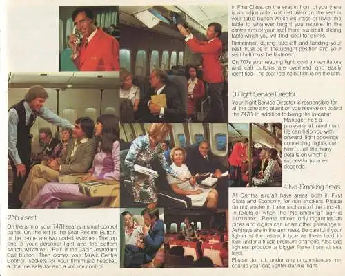 Qantas 1974 - flight guide  - 40 Seiten Wissenswertes