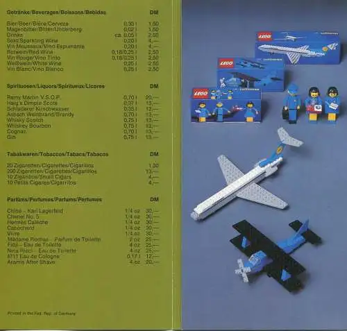 Lufthansa 1977 - Duty Free Shop - Faltblatt