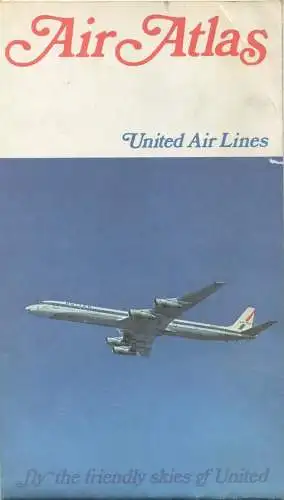 United Air Lines - Air Atlas 1968 - Faltblatt