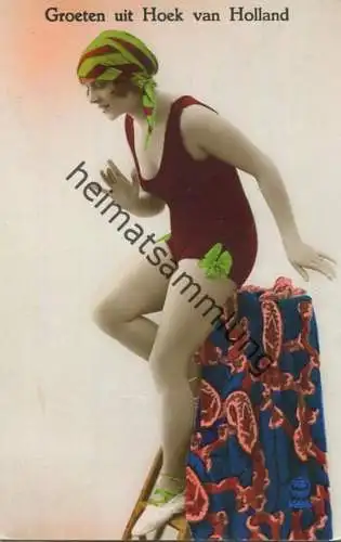 Groeten uit Hoek van Holland - Badeschönheit gel. 1925