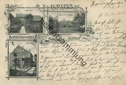 Barsinghausen - Waldhof Fr. Volker - Verlag Albert Windhorn Barsinghausen - gel. 1912