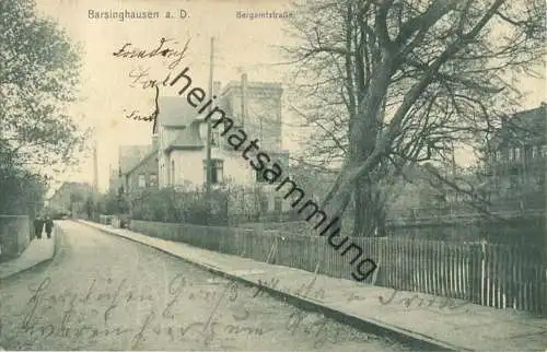 Barsinghausen a. D. - Bergamtstraße - Verlag H. Nolte Buchhandlung Barsinghausen - gel. 1910