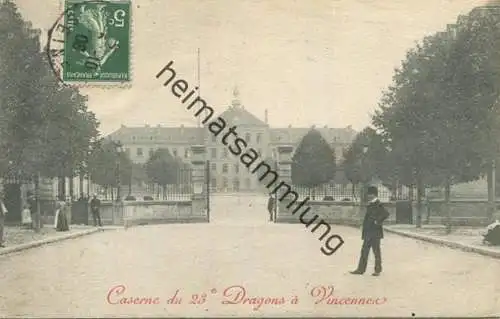 Vincennes - Caserne du 23e Dragons gel. 1906
