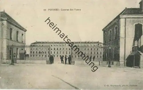 Poitiers - Caserne des Nunes - Rückseite beschrieben 1917