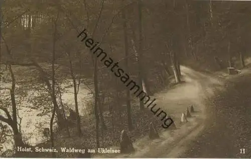Waldweg am Ukleisee - Foto-AK - Verlag H. Rubin Dresden