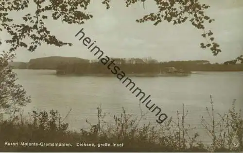 Malente-Gremsmühlen - Dieksee - grosse Insel - Foto-AK - Verlag H. Rubin & Co. Dresden