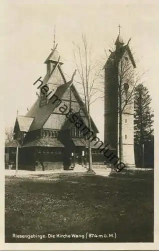 Kirche Wang - Brückenberg - Foto-AK - Verlag Robert Hügel Berlin