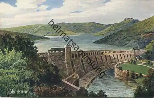 Edertalsperre - Künstlerkarte WIRO No. 2209B - C. F. Wiedemann