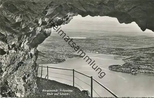 Bürgenstock - Felsenweg - Foto-AK - Verlag Photoglob-Wehrli AG Zürich gel. 1952