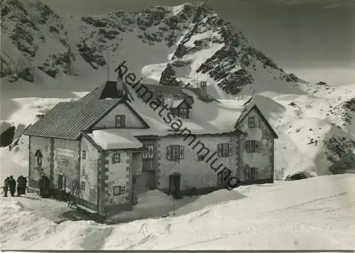 Sulden Schaubachhütte mit Ortler - Solda Rif. Citta di Milano - Foto-AK Grossformat