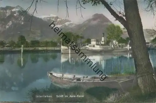 Interlaken - Schiff DS Interlaken im Aare-Kanal - Verlag Engelberger Stans