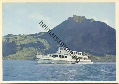 MS Niederhorn auf dem Thunersee - AK Grossformat - Edition BLS Bern - Foto F. Meyer Bern