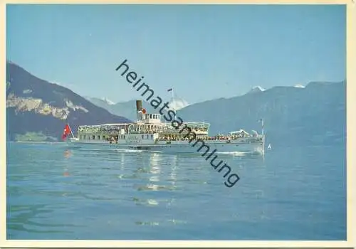 DS Blümlisalp auf dem Thunersee - AK Grossformat - Edition BLS Bern - Foto F. Meyer-Henn Bern