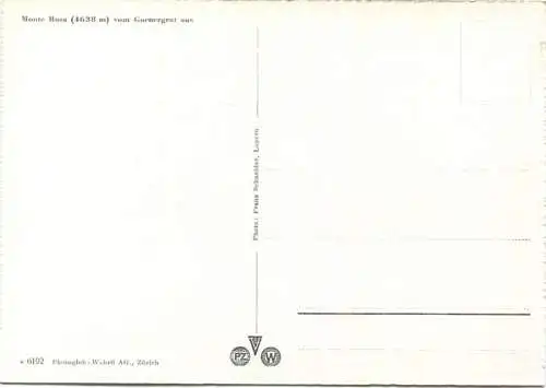 Monte Rosa vom Gornergrat aus - Foto-AK Grossformat