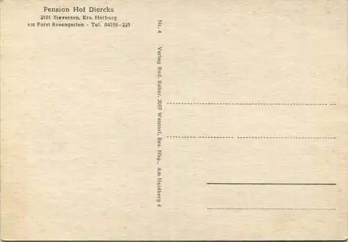 Sieversen - Pension Diercks m Forst Rosengarten - AK Grossformat - Verlag Rud. Reher Hamburg