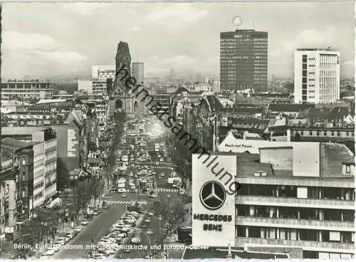 Berlin - Kurfürstendamm mit Gedächtniskirche und Europa-Center - Foto-Ansichtskarte - Verlag Kunst und Bild Berlin