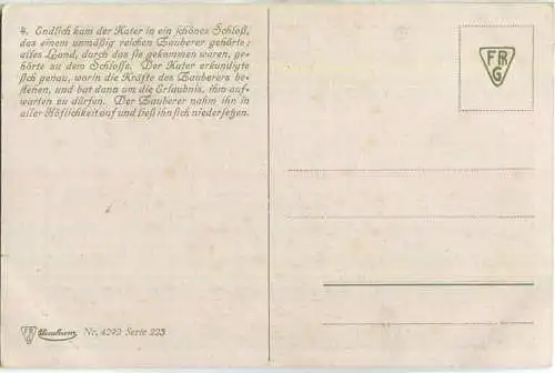 Der gestiefelte Kater - Brüder Grimm - Künstlerkarte signiert O. Kubel - Verlag Uvachrom Serie 223 Nr. 4292