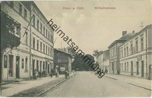 Krzyz Wielkopolski - Kreuz a. Ostbahn - Wilhelmstrasse - Geschäfte - Verlag Gustav Hellwich Kreuz