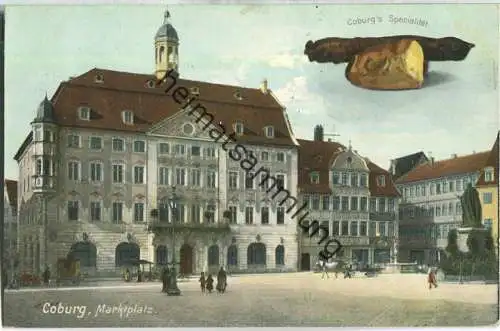 Coburg - Marktplatz - Coburg's Spezialität - Verlag Ottmar Zieher München - Soldatenkarte