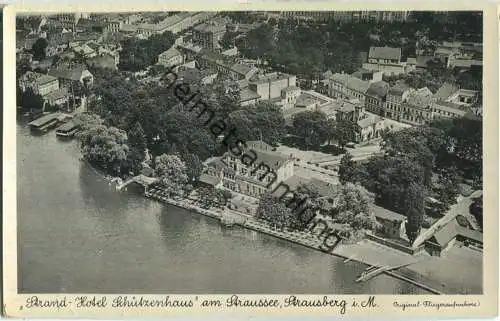 Strausberg - Panorama - Strandhotel Schützenhaus am Straussee Inhaber Max Müller - Verlag Max O'Brien Berlin 30er Jahre