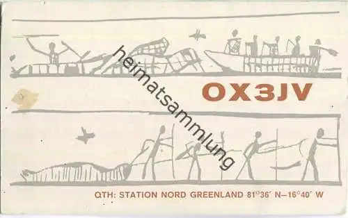 QSL - QTH - Funkkarte - OX3JV - Greenland
