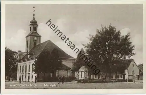 Wendisch-Buchholz - Marktplatz - Verlag F. Kuhlig Wendisch-Buchholz 30er Jahre