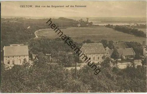 Geltow - Blick vom Restaurant Bergmeierei auf den Petziensee Inhaber G. Riedel - Verlag J. Goldiner Berlin 30er Jahre