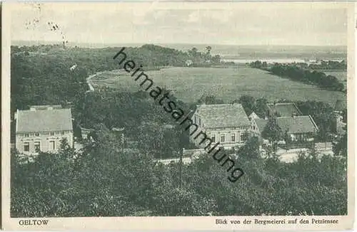 Geltow - Blick von der Bergmeierei auf den Petziensee - Verlag J. Goldiner Berlin