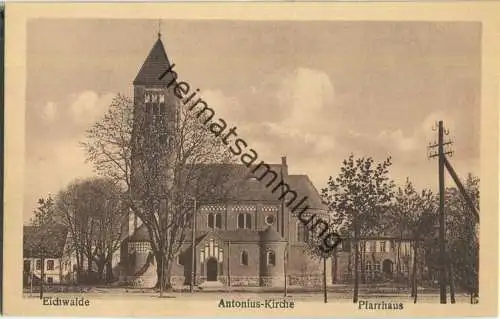 Eichwalde - Antonius-Kirche - Pfarrhaus - Verlag F. Gärtner Schmöckwitz 20er Jahre