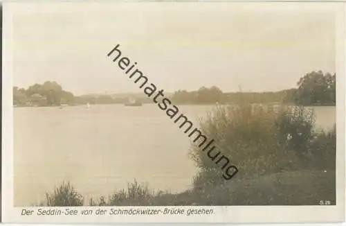 Berlin-Schmöckwitz - Seddinsee von der Schmöckwitzer-Brücke gesehen - Verlag Ludwig Walter Berlin ca. 1940