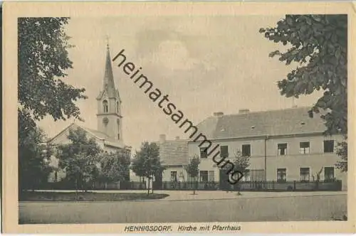 Hennigsdorf - Kirche mit Pfarrhaus - Verlag J. Goldiner Berlin ca. 1930