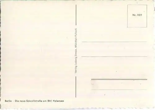 Berlin - Stadt- Autobahn - Eröffnung am S-Bahnhof Halensee - AK Grossformat