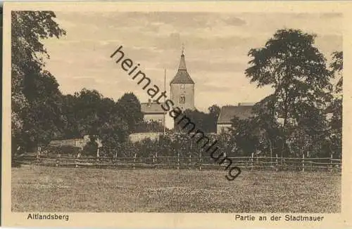 Altlandsberg - Partie an der Stadtmauer - Verlag F. Hähnel Altlandsberg 30er Jahre