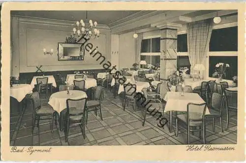 Bad Pyrmont - Hotel Rasmussen - Speisesaal - Besitzer C. Treuhthardt - Verlag Foto-Hermann Bad Pyrmont