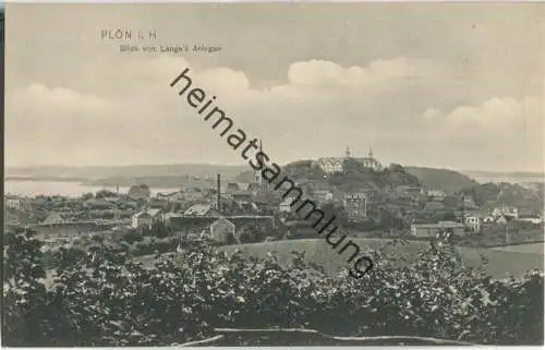 Plön i. H. - Blick von Langes Anlagen - Verlag Julius Simonsen Oldenburg 20er Jahre