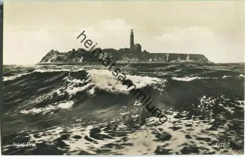 Insel Oie - Leuchtturm und Haus - Foto-Ansichtskarte - Verlag Kuhlmann Zinnowitz ca. 1930