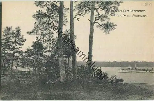 Woltersdorf-Schleuse - Strandpartie am Flakensee - Verlag Max O'Brien Berlin 20er Jahre