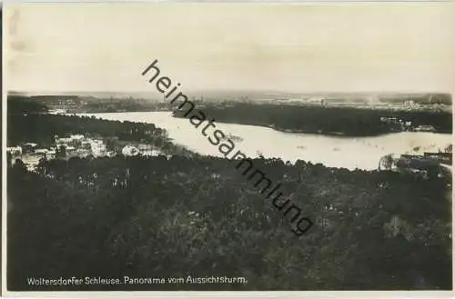 Wolterdorf - Schleuse - Panorama vom Aussichtsturm - Foto-AK - Verlag Max O'Brien Berlin 20er Jahre