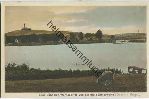 Wernsdorf - Blick über den See auf die Schillerwarte - Gosener Berge -Verlag W. Meyerheim 20er Jahre