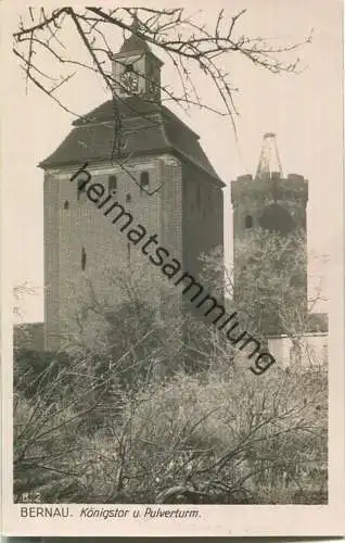 Bernau - Königstor und Pulverturm Hussitenturm - Foto-Ansichtskarte - Verlag Ludwig Walter Berlin 40er Jahre