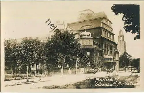 Berlin - Mariendorf - Oberschule für Knaben - Foto-Ansichtskarte ca. 1940