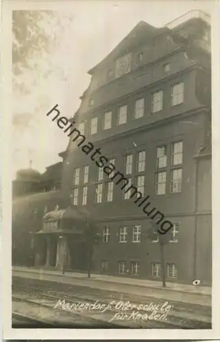 Berlin - Mariendorf - Oberschule für Knaben - Gesamtansicht - Foto-Ansichtskarte ca. 1940