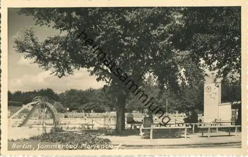 Berlin-Mariendorf - Sommerbad - Verlag Bruno Schroeter Berlin 50er Jahre - Foto AK - Handabzug