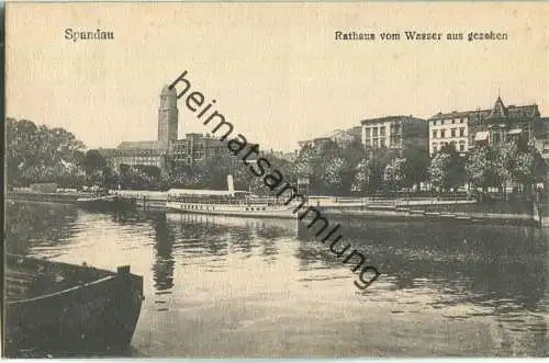 Berlin-Spandau - Rathaus vom Wasser aus gesehen 30er Jahre