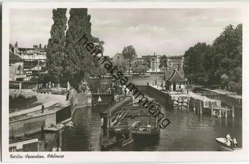 Berlin-Spandau - Schleuse - Foto-Ansichtskarte - Verlag Kunst und Bild Berlin 50er Jahre