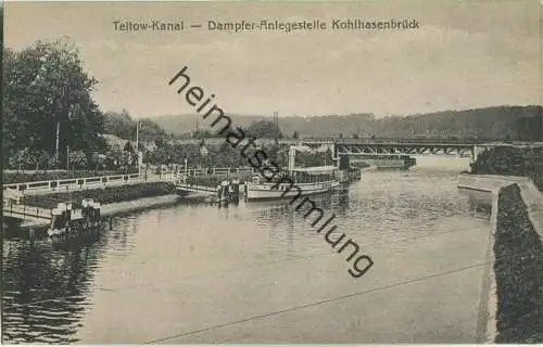 Berlin-Zehlendorf - Dampfer-Anlegestelle Kohlhasenbrück - Verlag J. Goldiner Berlin 20er Jahre