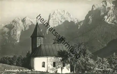 Antoniuskapelle im Kaisertal - Foto-AK - Verlag Schöllhorn & Co. Innsbruck gel. 1959
