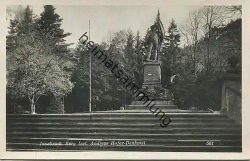 Innsbruck - Berg Isel - Andreas Hofer-Denkmal - Foto-AK - Verlag Chizzali Innsbruck gel. 1937